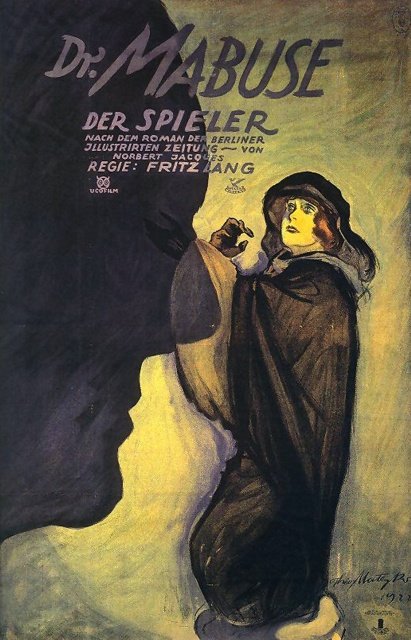 German poster of the movie Dr. Mabuse, der Spieler - Ein Bild der Zeit