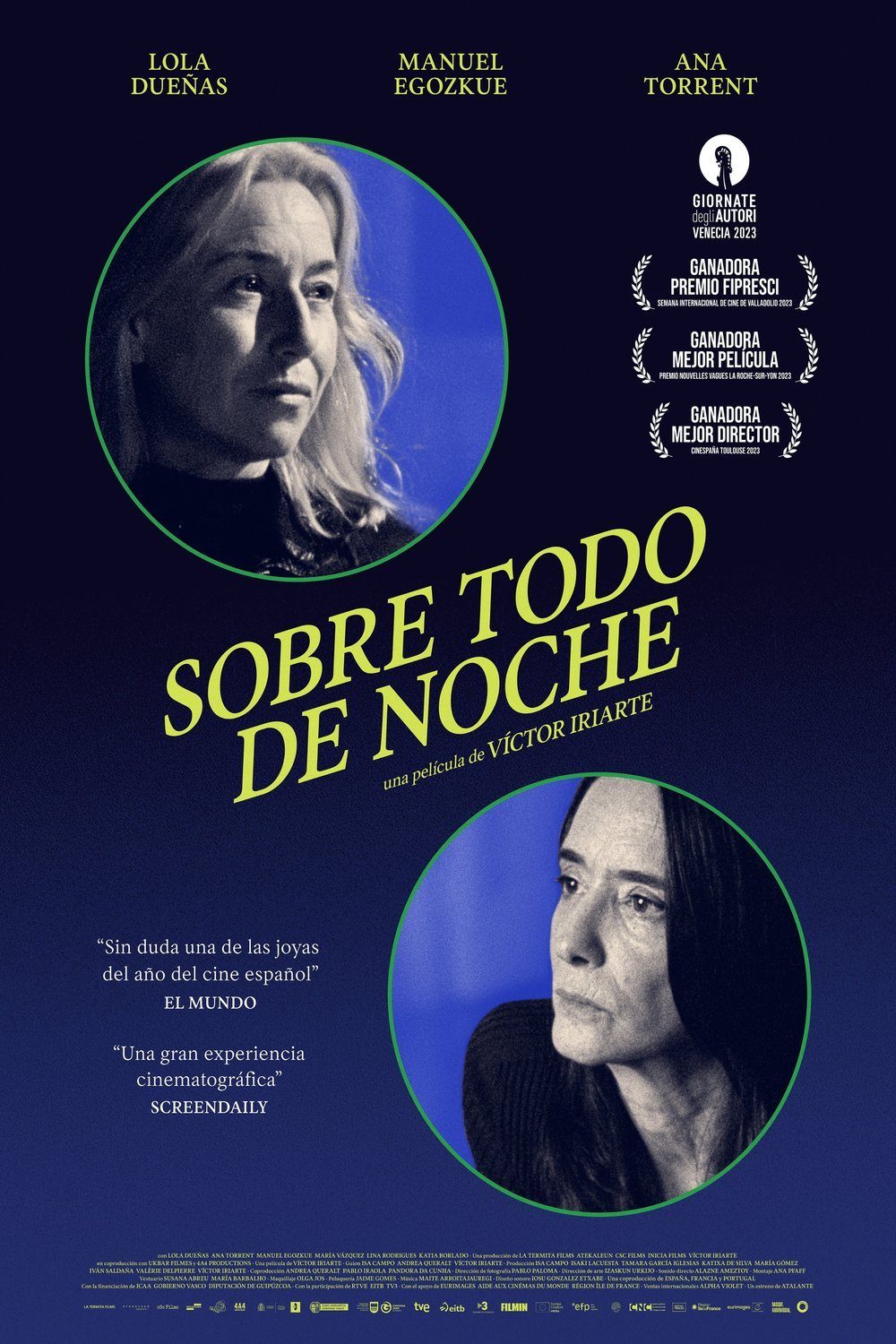Spanish poster of the movie Sobre todo de noche