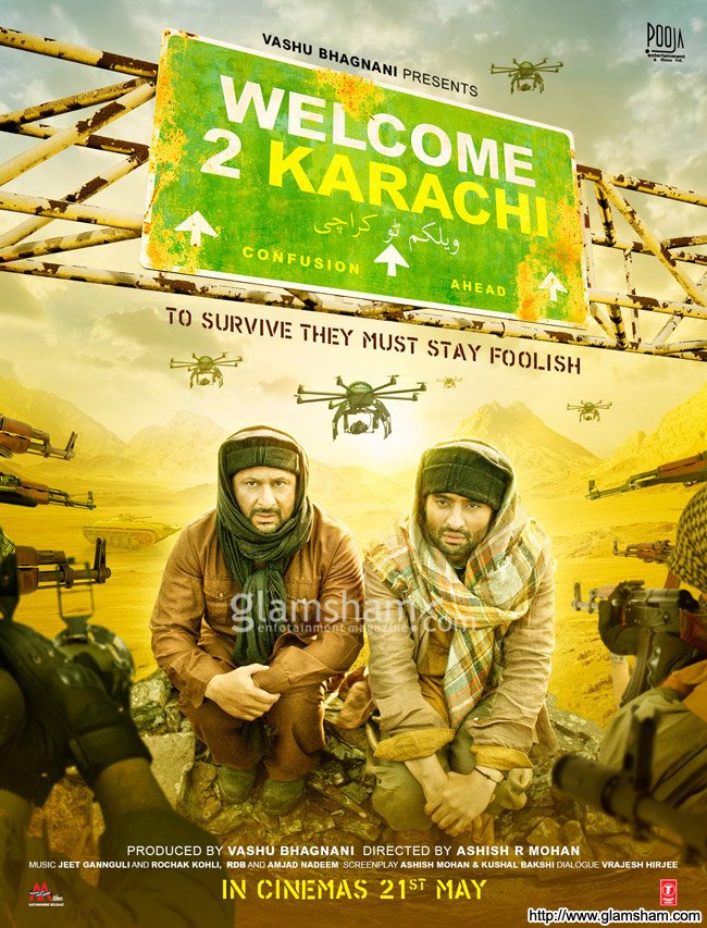 Hindi poster of the movie Welcome to Karachi