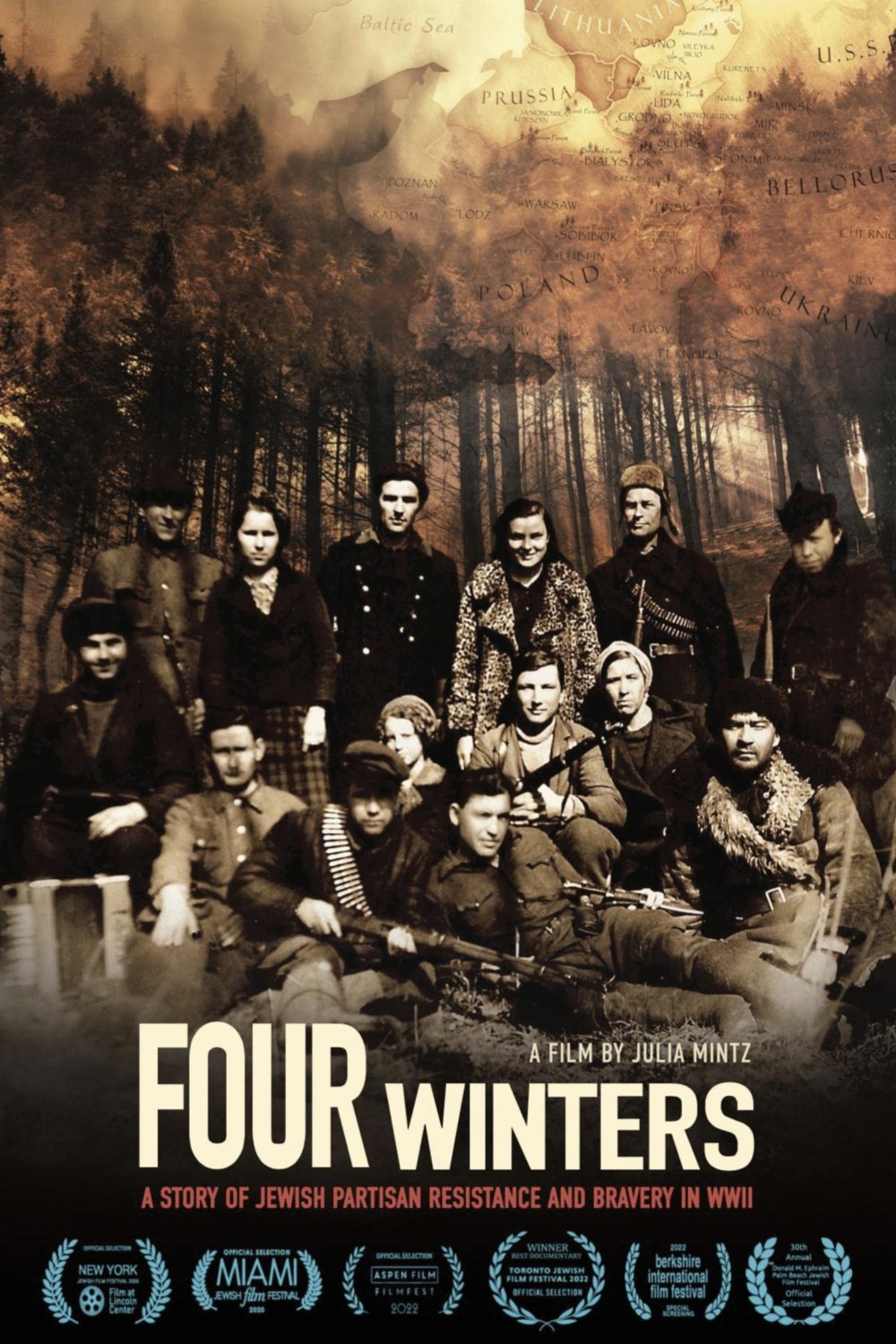 Poster of the movie Four Winters: A Story of Jewish Partisan Resistance and Bravery in WW2