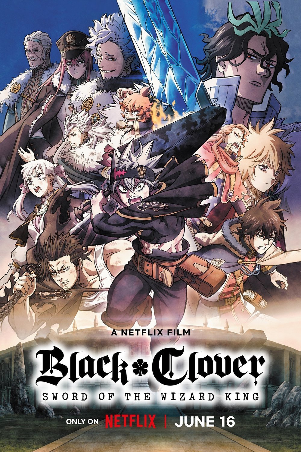 Japanese poster of the movie Black Clover: Sword of the Wizard King