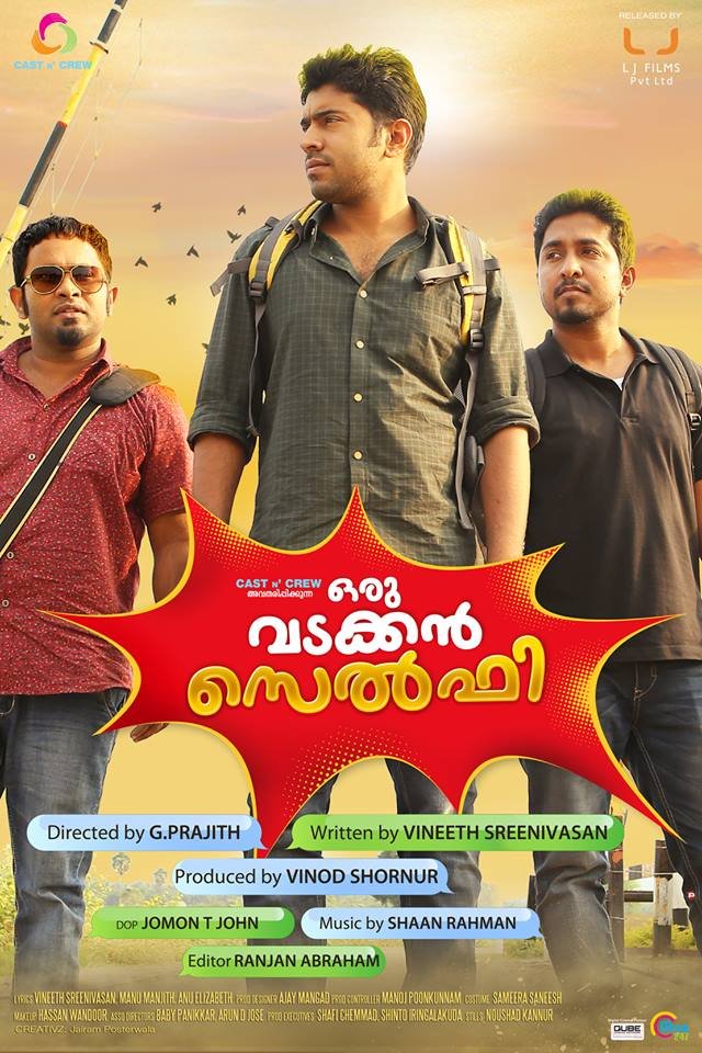 Malayalam poster of the movie Oru Vadakkan Selfie