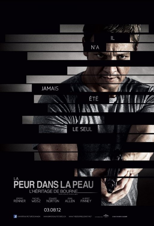 L'affiche du film La Peur dans la peau: l'héritage de Bourne