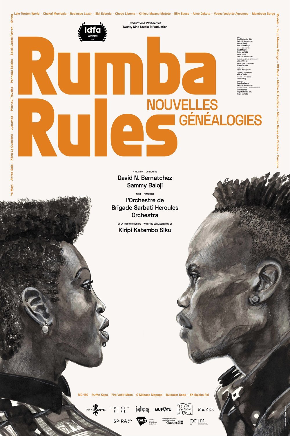 Lingala poster of the movie Rumba Rules, New Genealogies