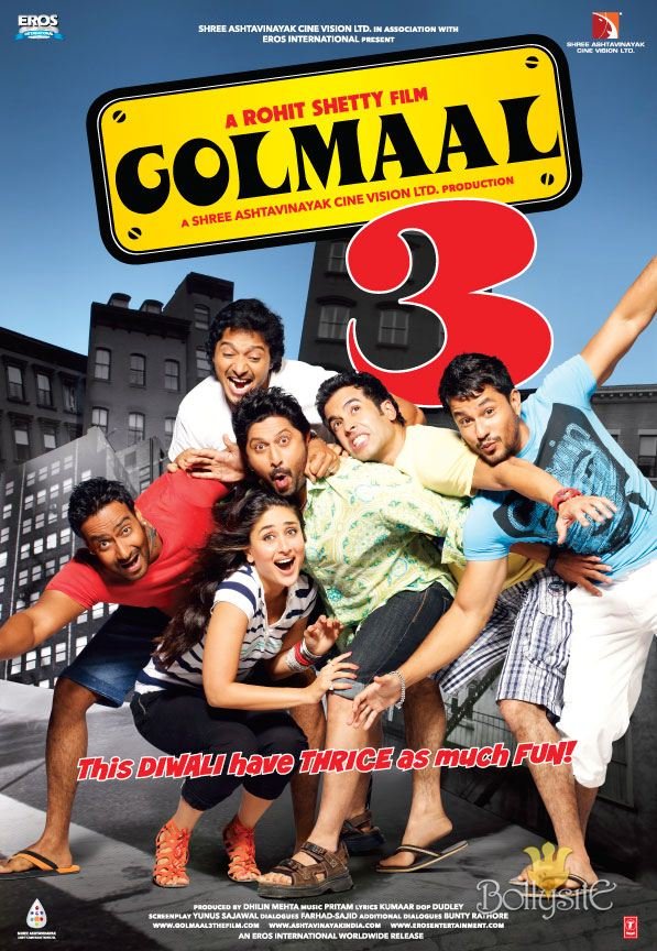 L'affiche originale du film Golmaal 3 en Hindi