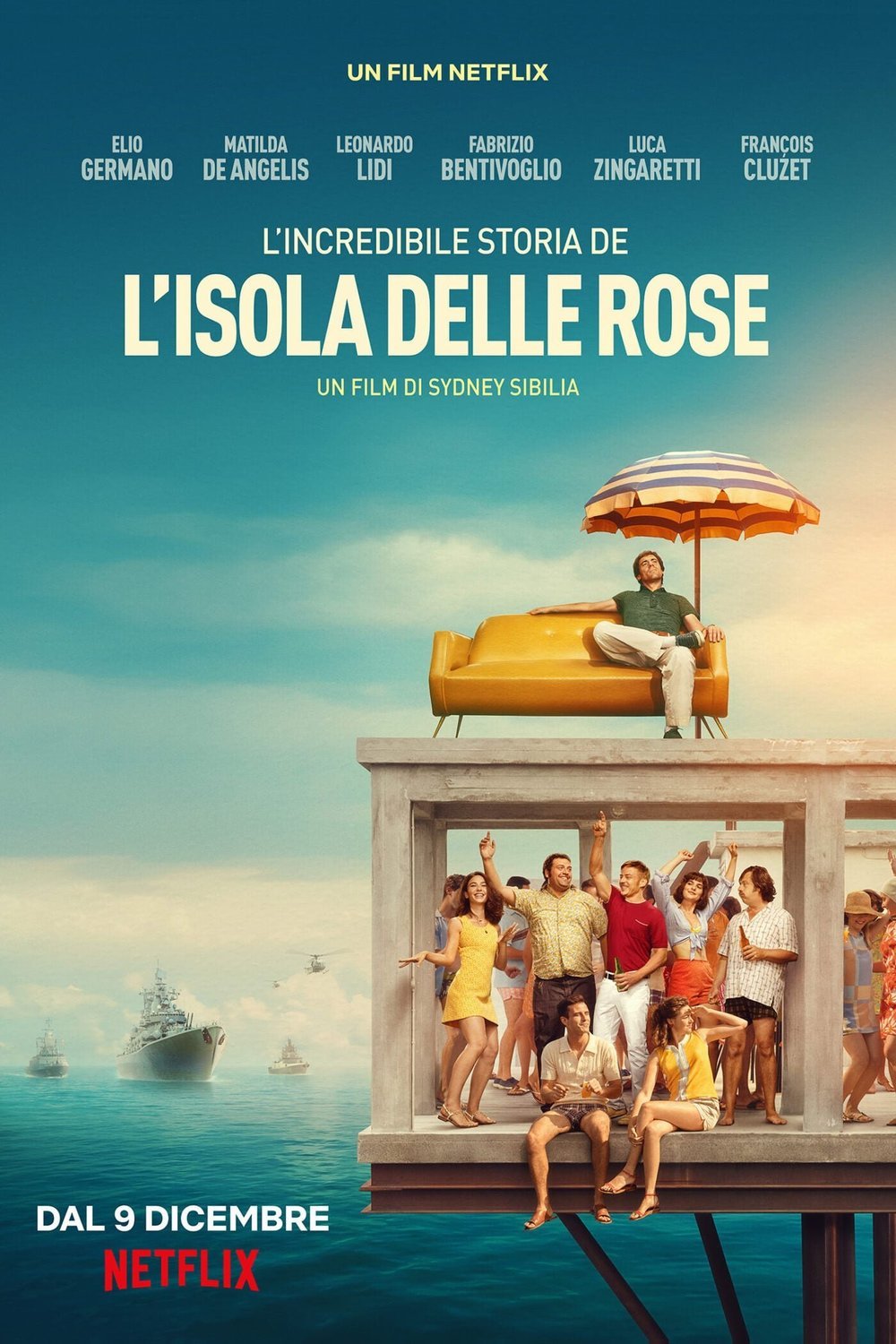 L'affiche originale du film L'incredibile storia dell'isola delle rose en italien