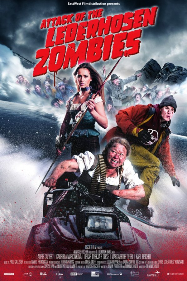 German poster of the movie Attack of the Lederhosenzombies