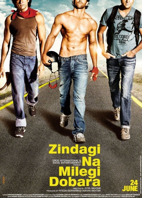 Hindi poster of the movie Zindagi Na Milegi Dobara