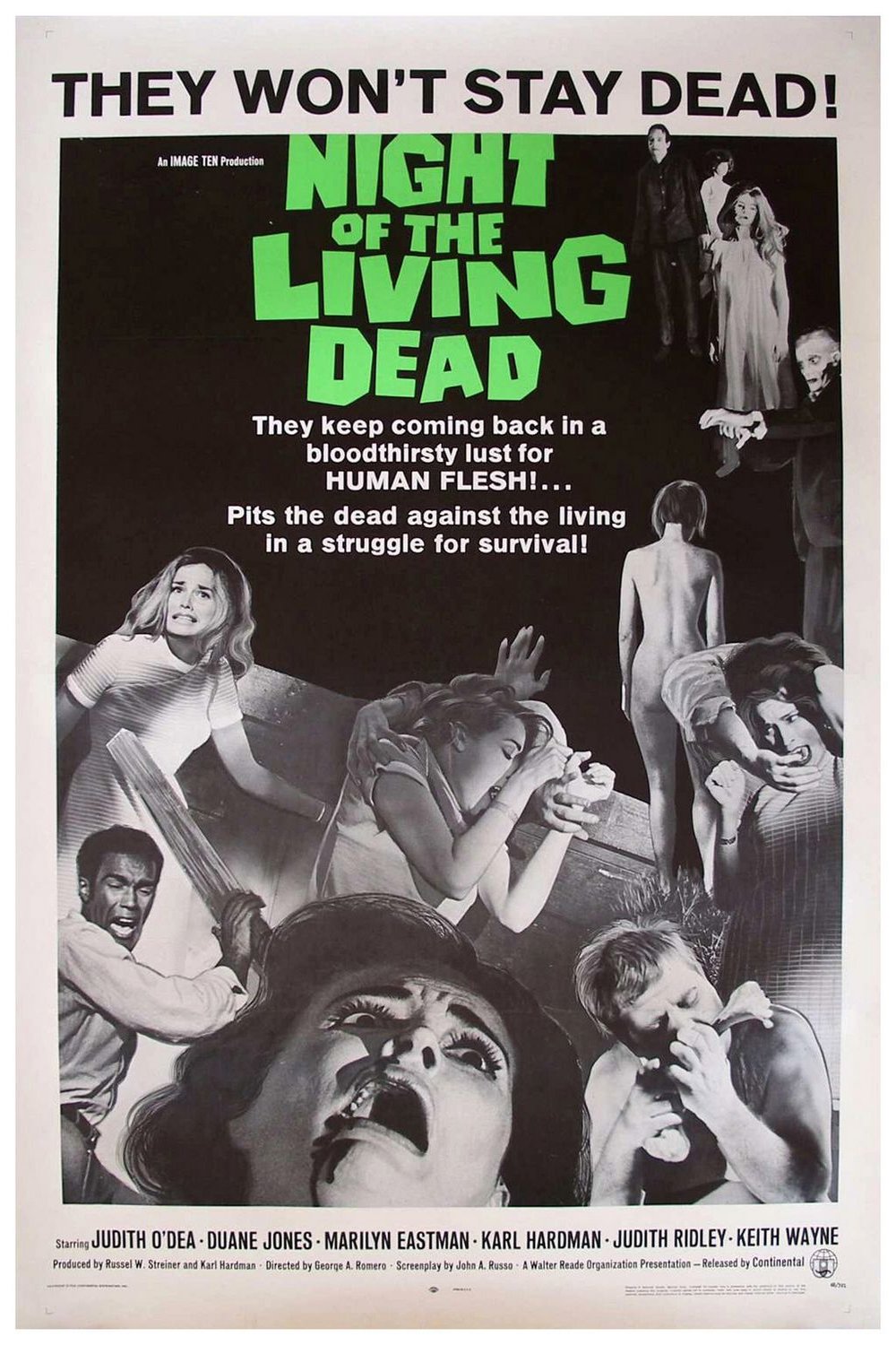 L'affiche du film Night of the Living Dead