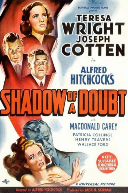 L'affiche du film Shadow of a Doubt