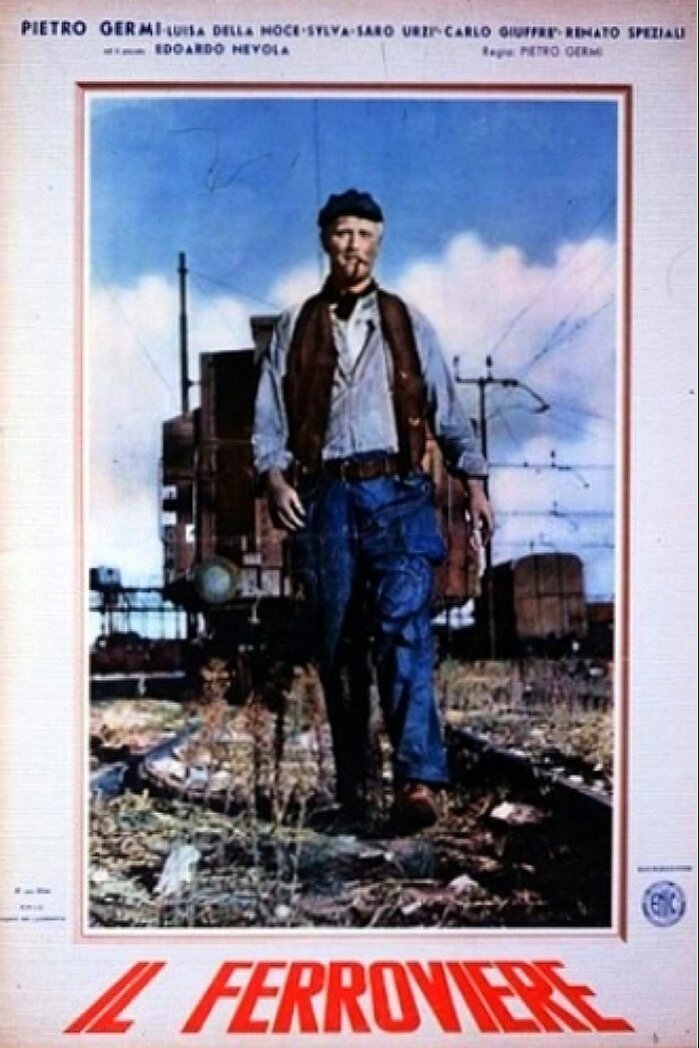 Italian poster of the movie Il ferroviere