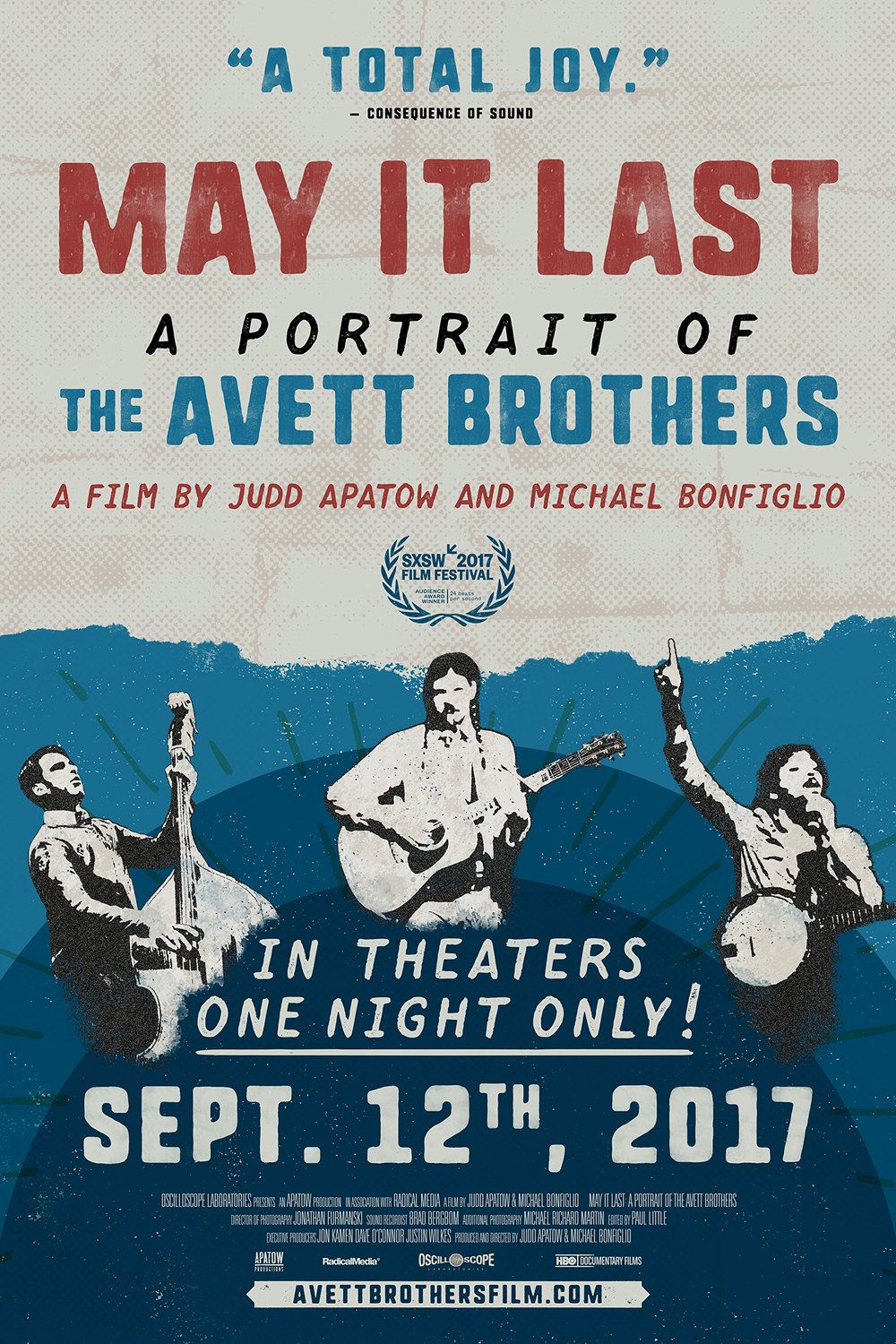 L'affiche du film May It Last: A Portrait of the Avett Brothers