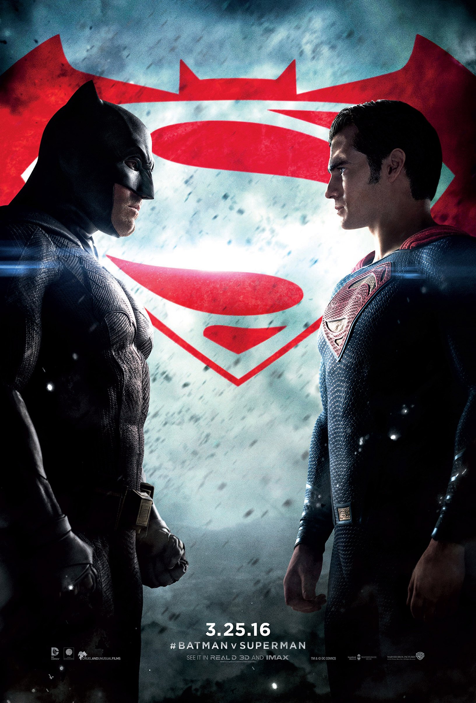 L'affiche du film Batman v Superman: Dawn of Justice