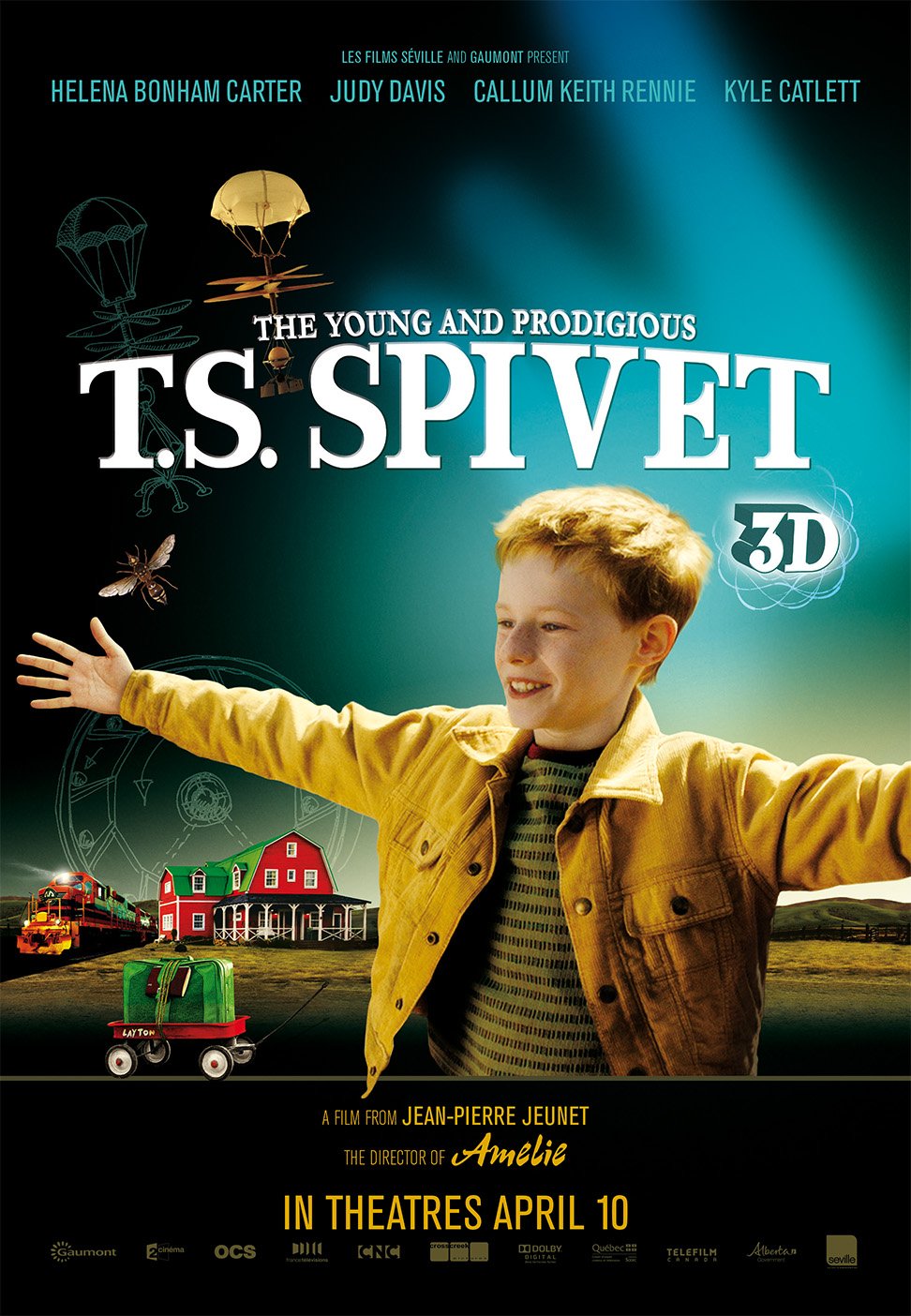 L'affiche du film The Young and Prodigious T.S. Spivet
