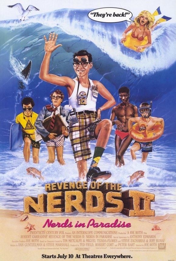 L'affiche du film Revenge of the Nerds II: Nerds in Paradise