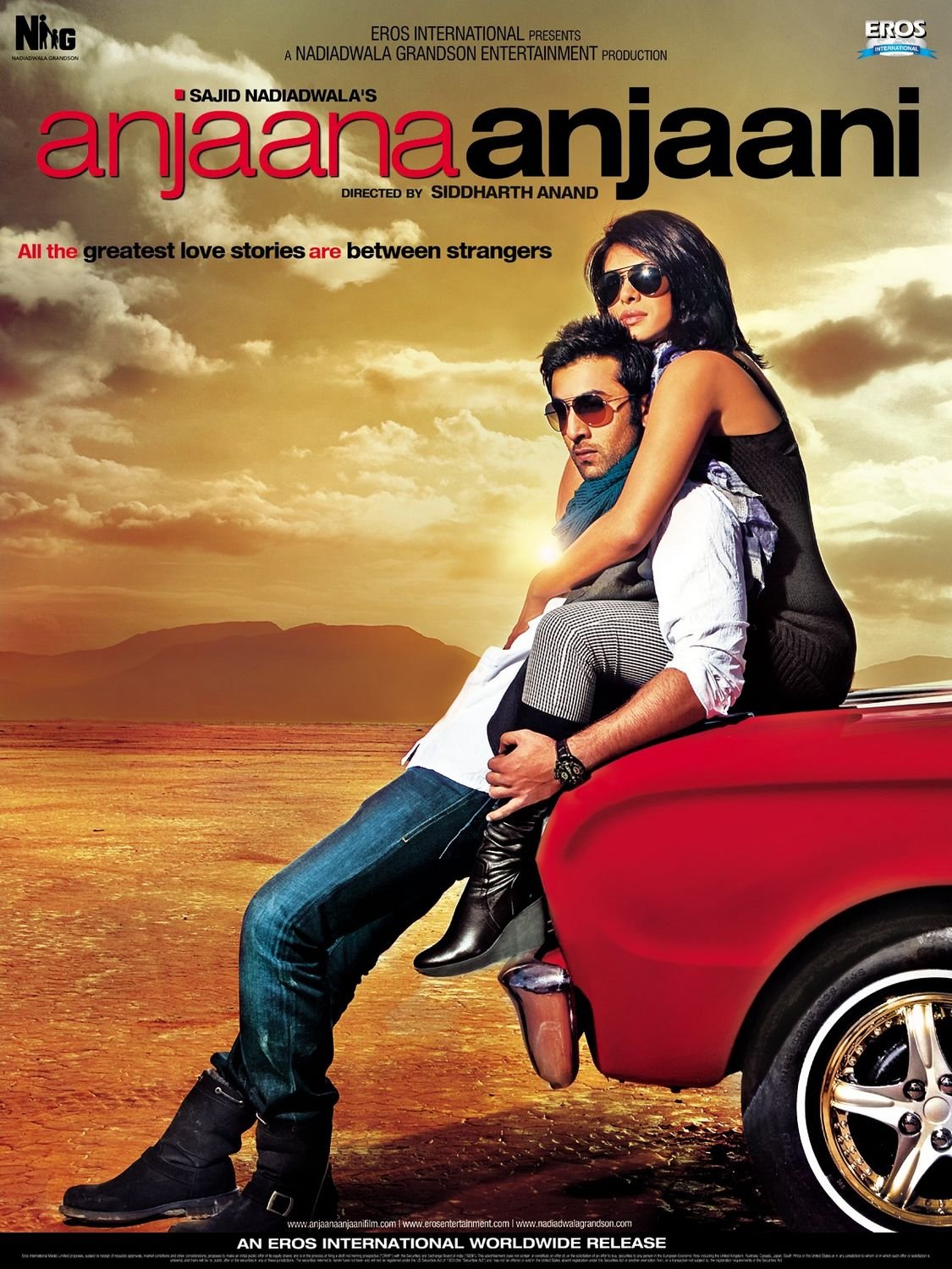 L'affiche originale du film Anjaana Anjaani en Hindi