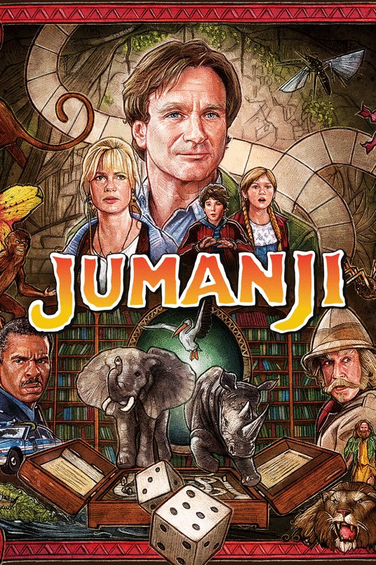 L'affiche du film Jumanji v.f.