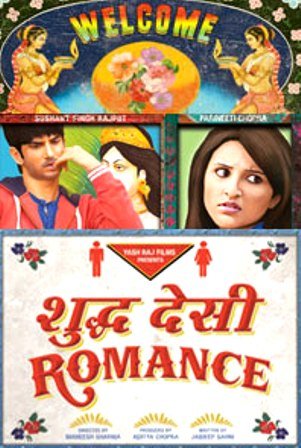 L'affiche originale du film Shuddh Desi Romance en Hindi