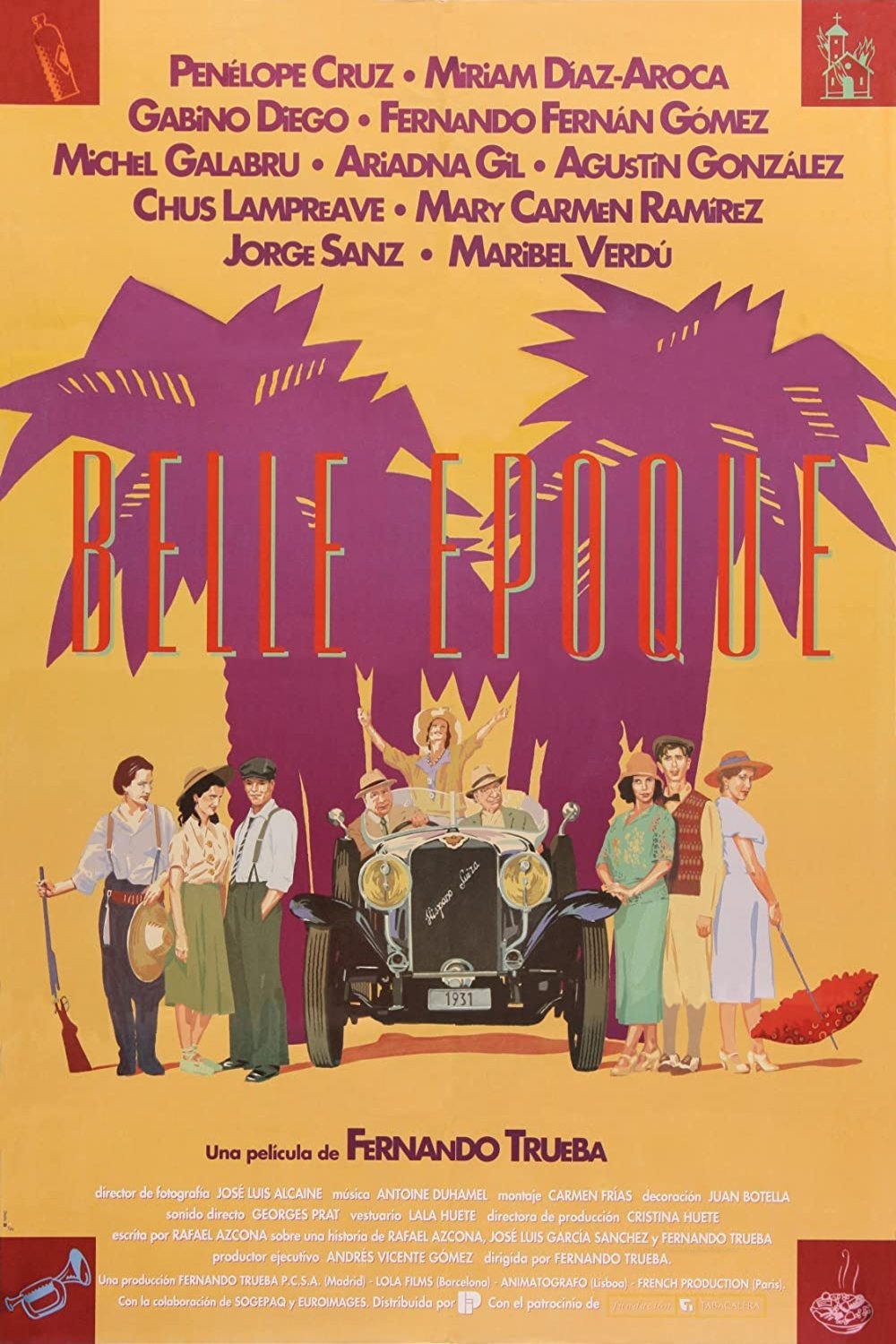 L'affiche originale du film Belle epoque en espagnol