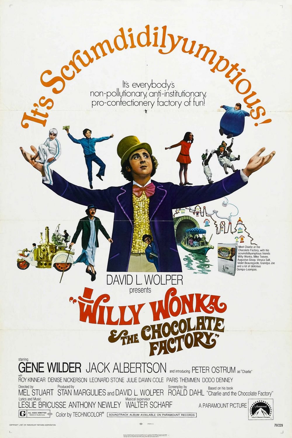 L'affiche du film Willy Wonka & the Chocolate Factory
