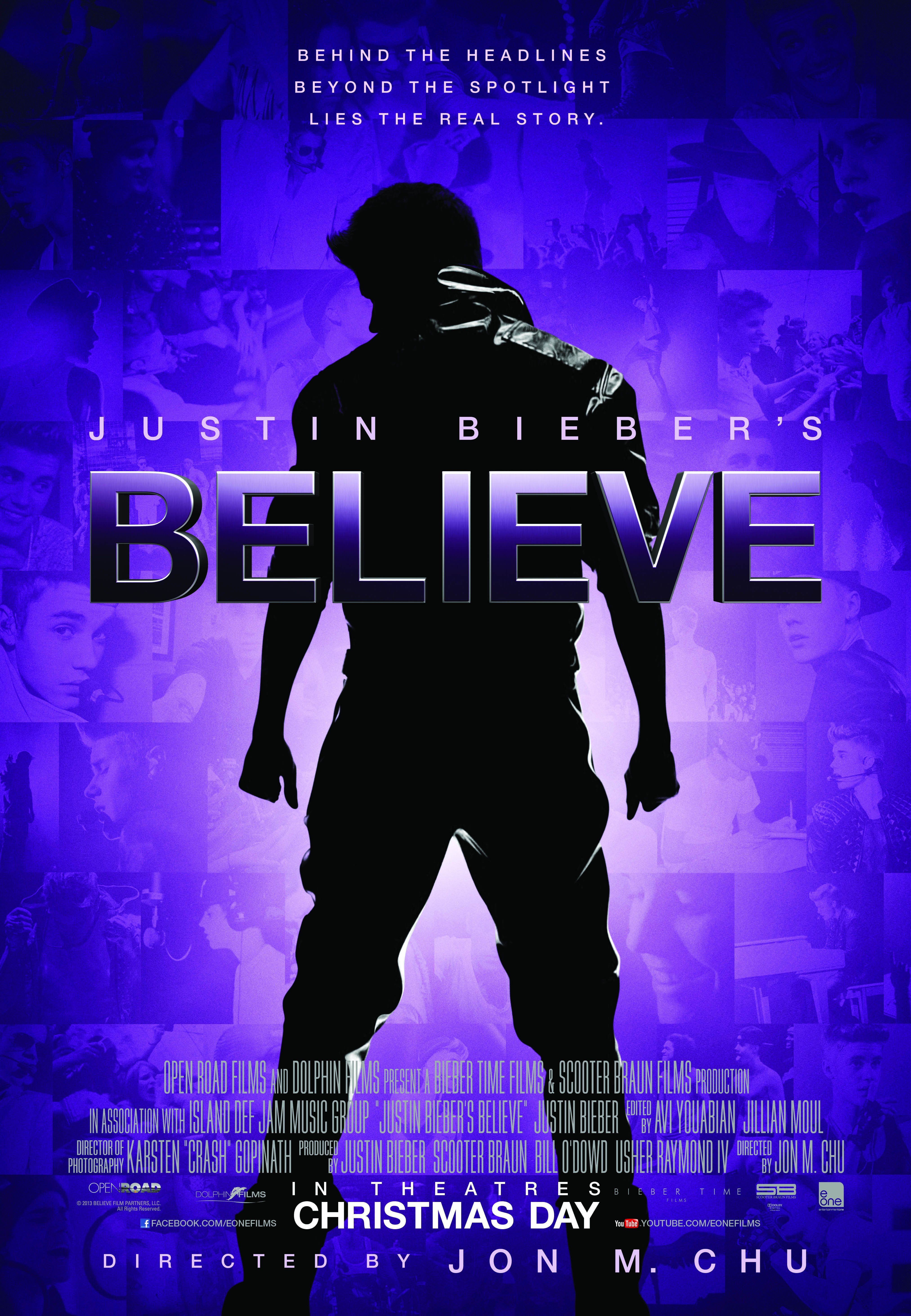 L'affiche du film Justin Bieber's Believe