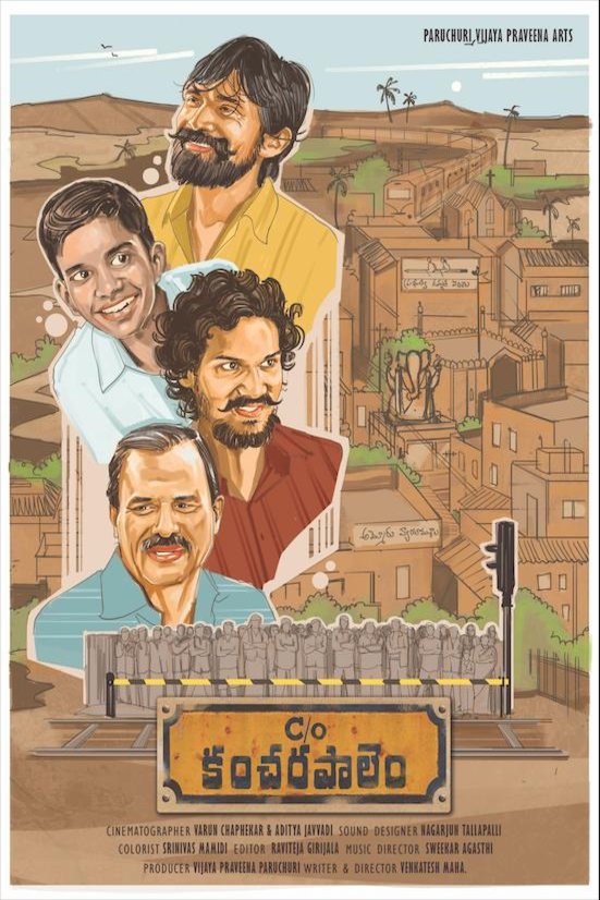L'affiche originale du film C/o Kancharapalem en Telugu