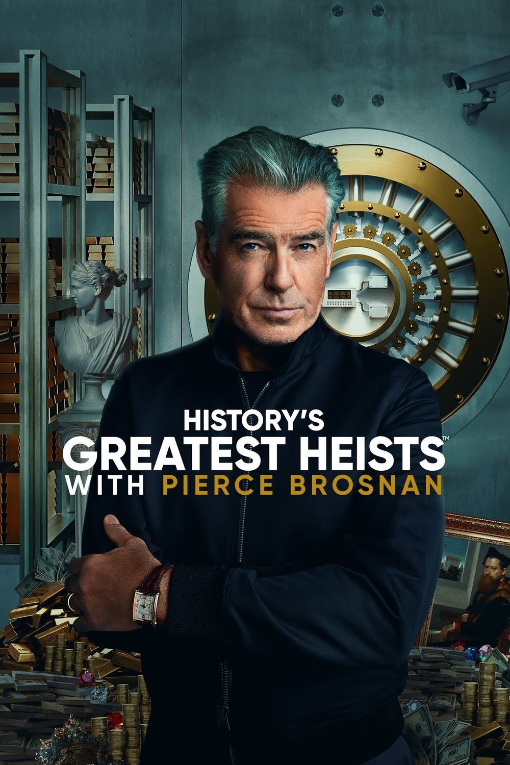 Poster of the movie History's Greatest Heists with Pierce Brosnan