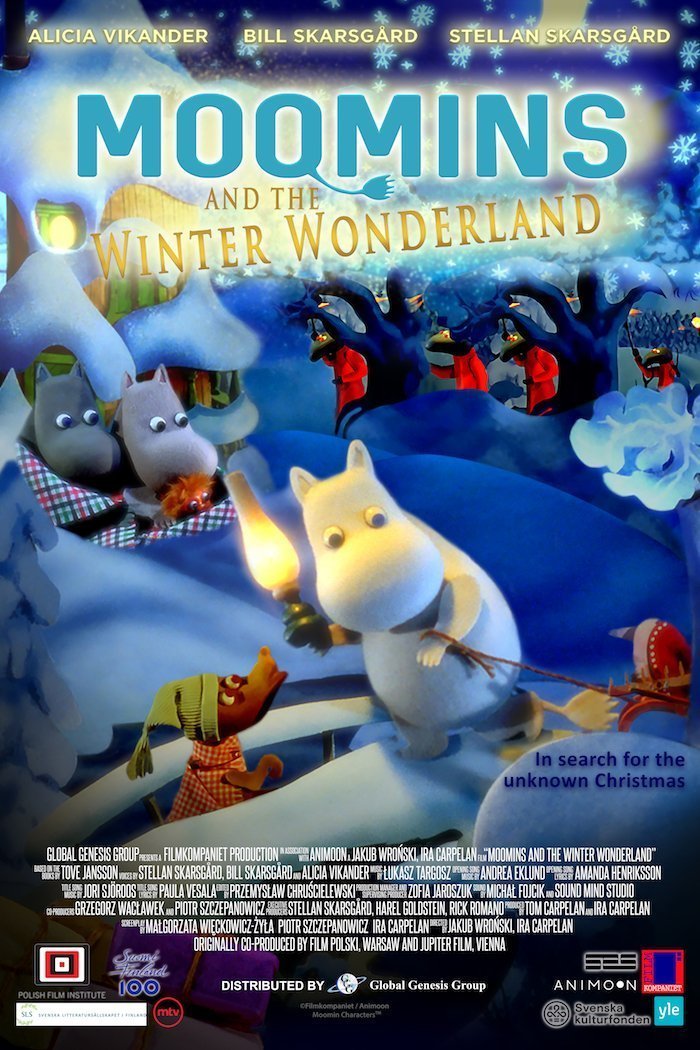 L'affiche du film Moomins and the Winter Wonderland