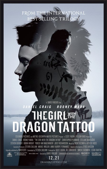 L'affiche du film The Girl with the Dragon Tattoo
