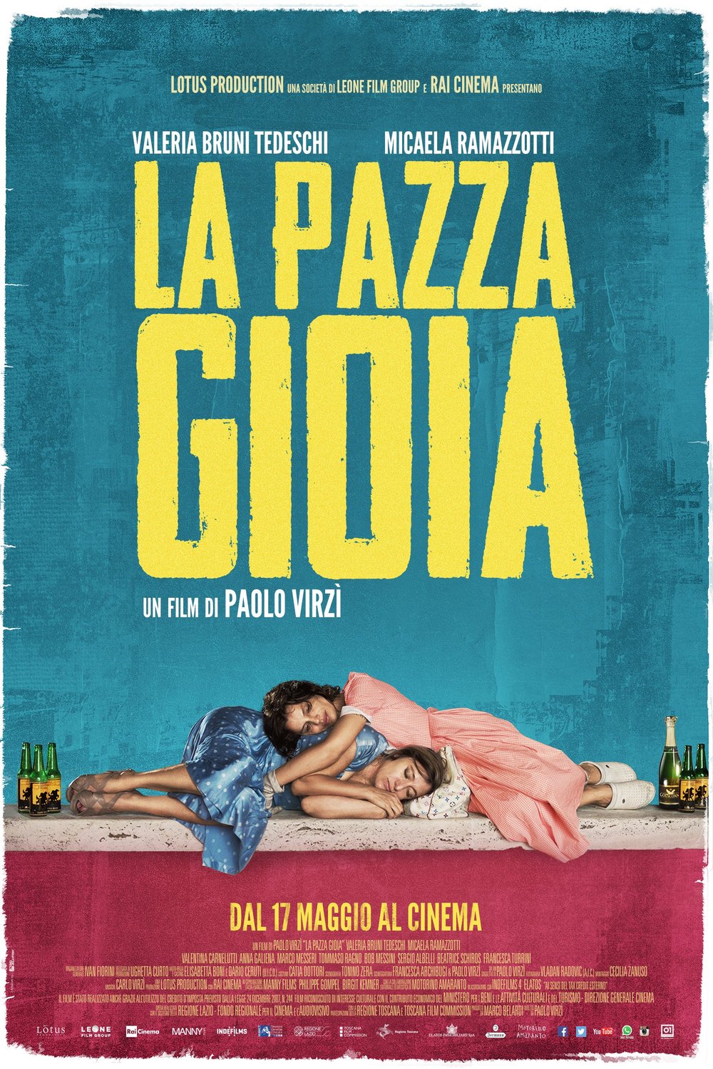 Italian poster of the movie La Pazza gioia