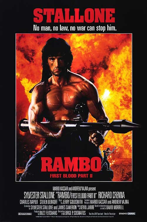 L'affiche du film Rambo II - La mission