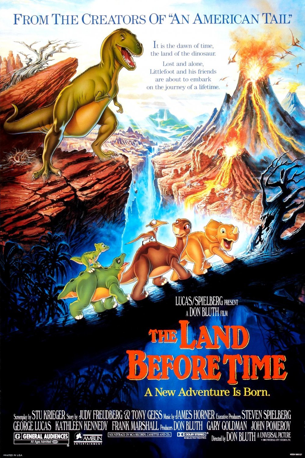 L'affiche du film The Land Before Time