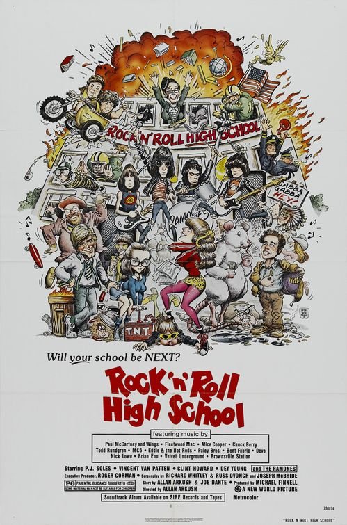L'affiche du film Rock 'N' Roll High School