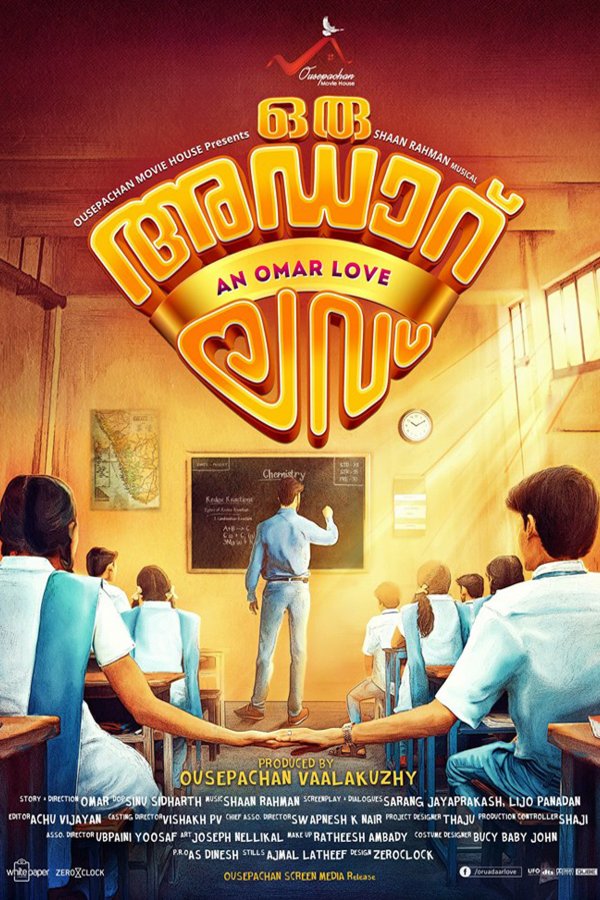 Malayalam poster of the movie Oru Adaar Love