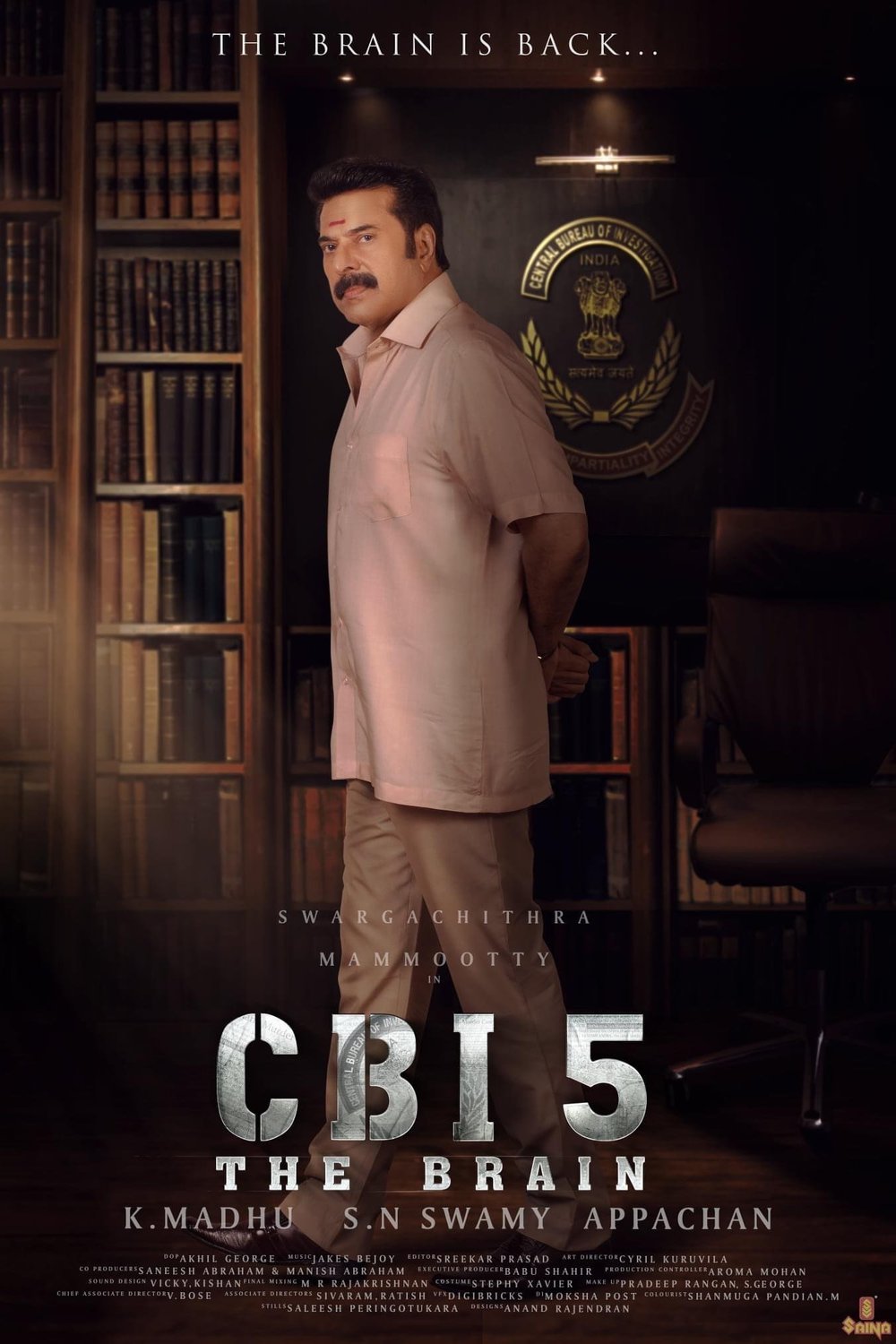 L'affiche originale du film CBI 5: The Brain en Malayâlam