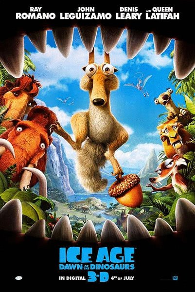 L'affiche du film Ice Age 3: Dawn of the Dinosaurs
