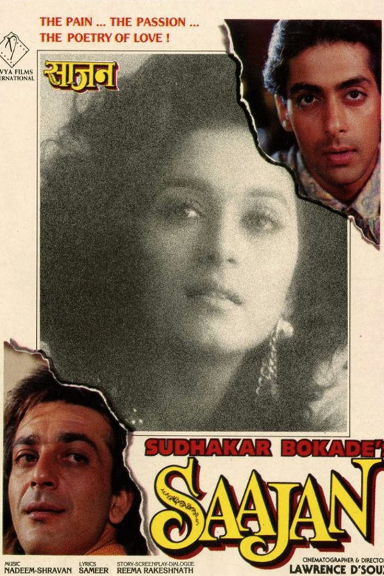L'affiche originale du film Saajan en Hindi